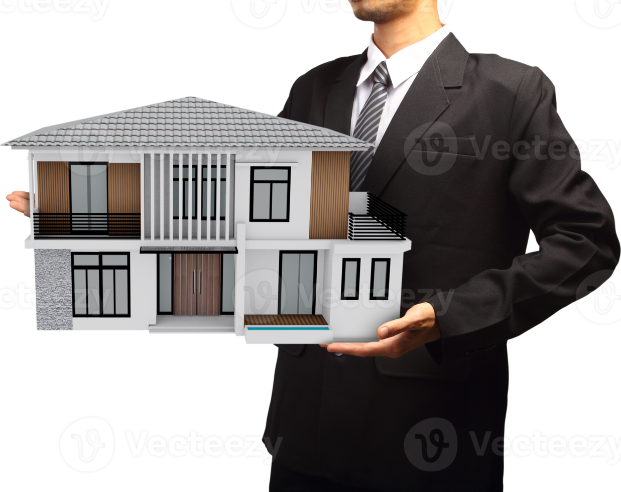 concept de maison modèle de maison dans la main png