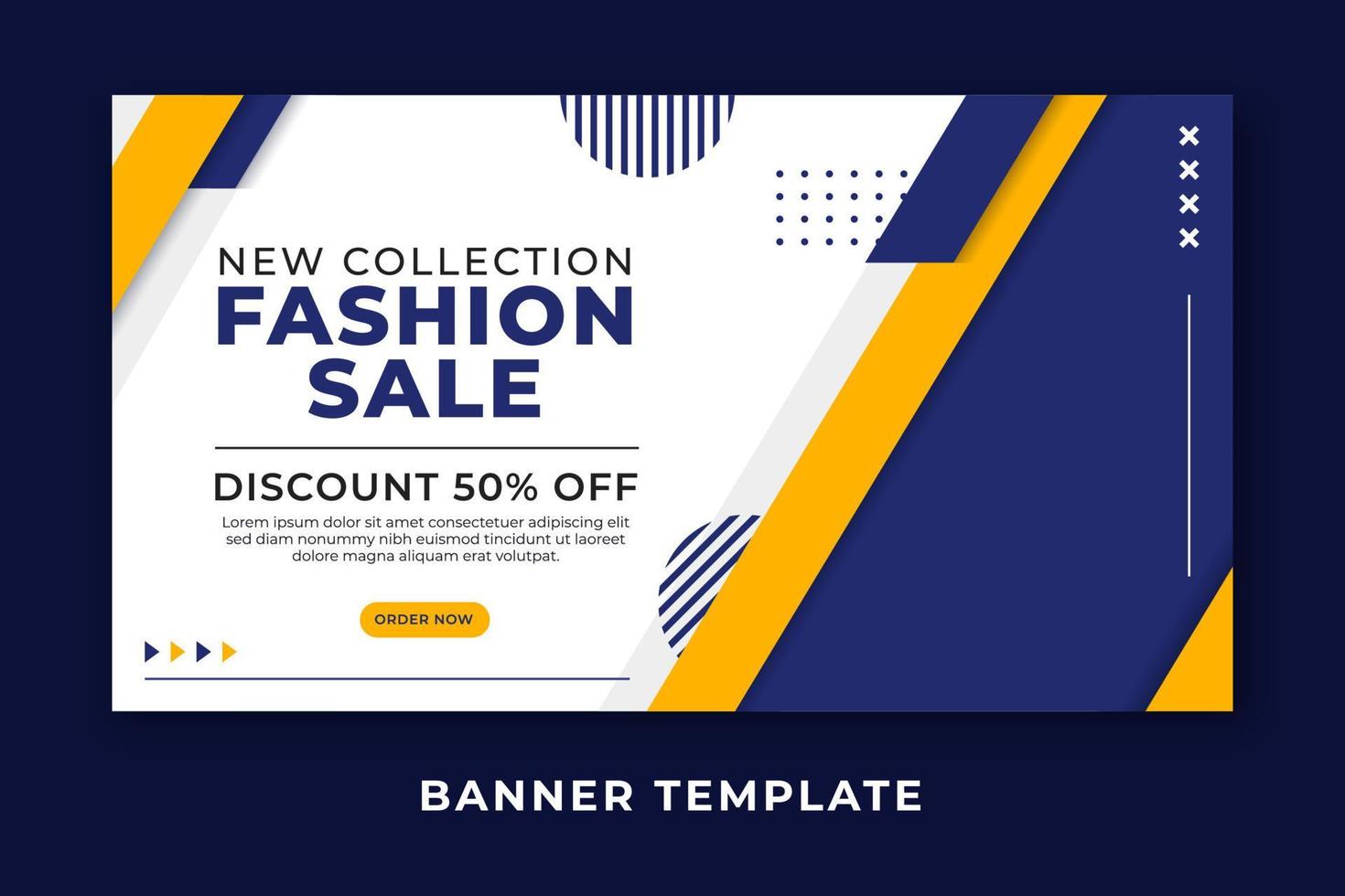 Fashion sale banner template vector