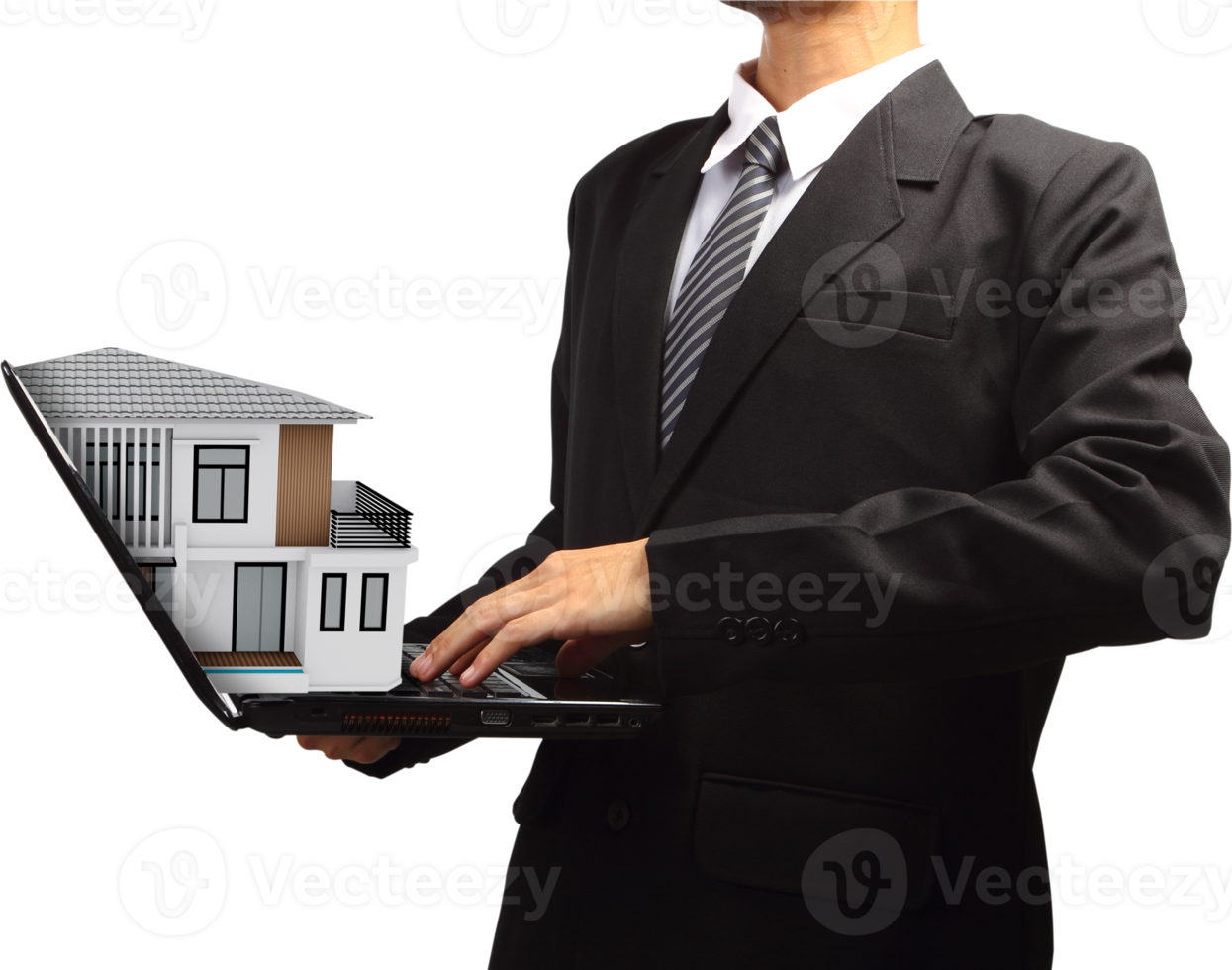 concepto de casa modelo de casa en la mano png