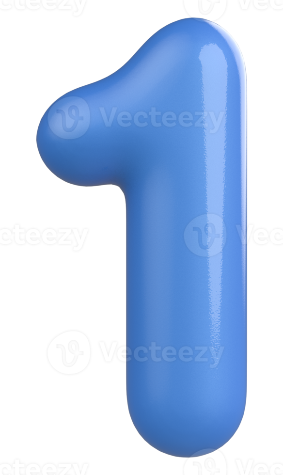 3d number 1 blue 11287647 PNG