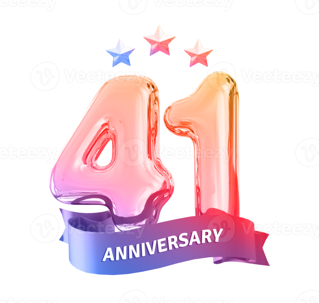 41 anni anniversario numero png