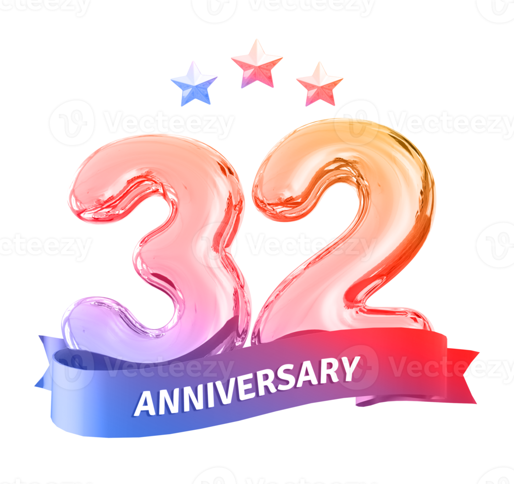 32 anni anniversario numero png