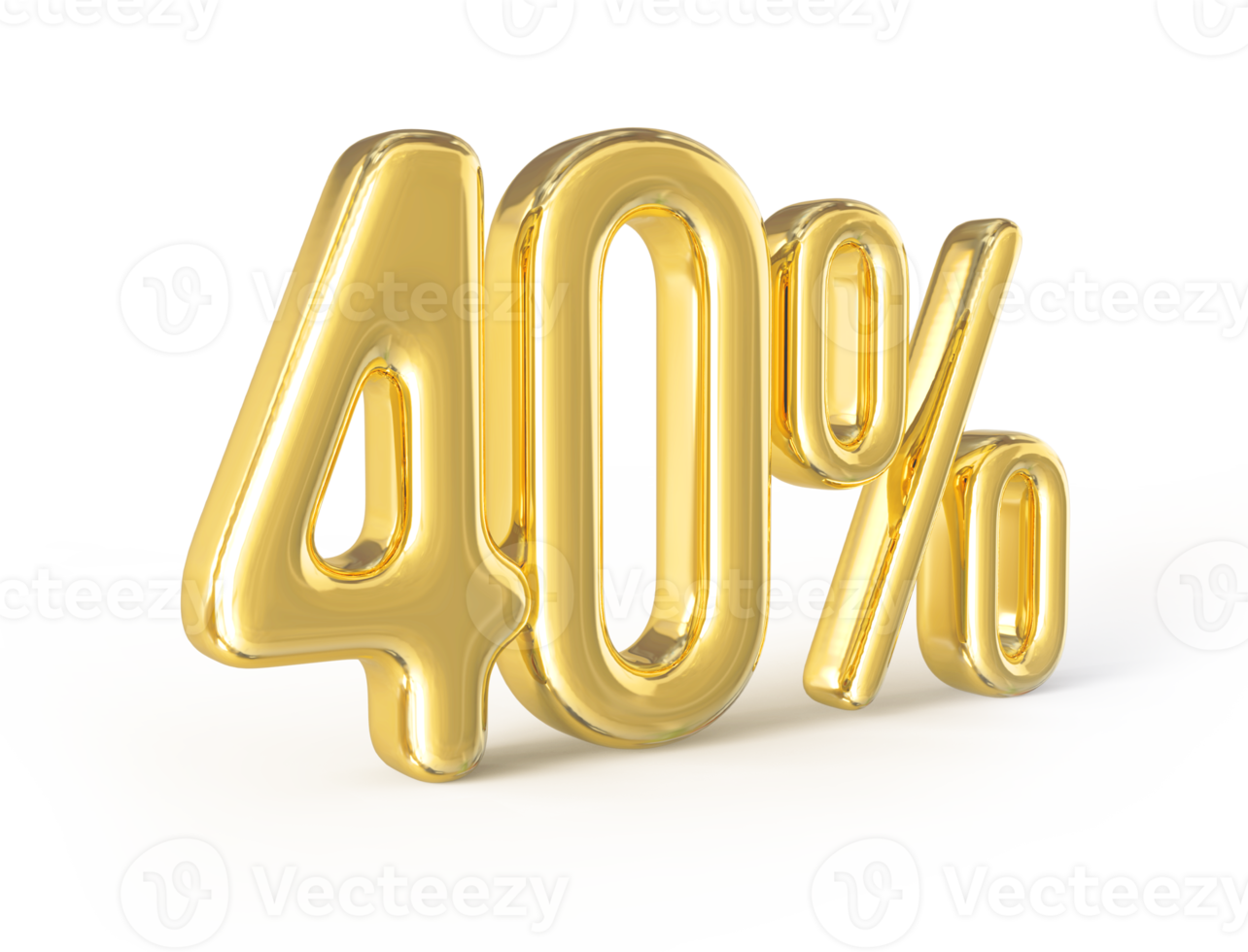 promotion number 40 percent 3d png