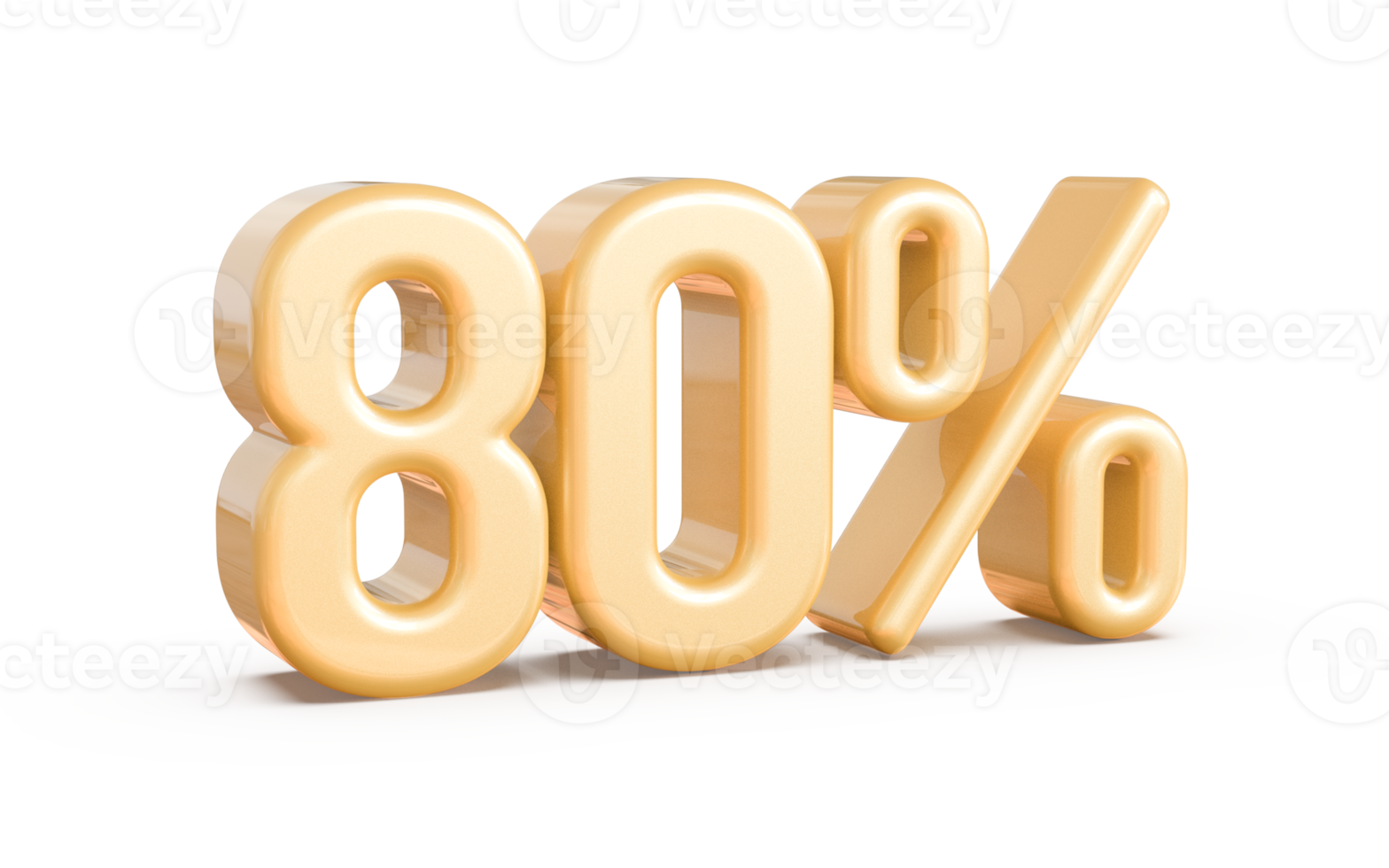 promotion number 80 percent 3d png