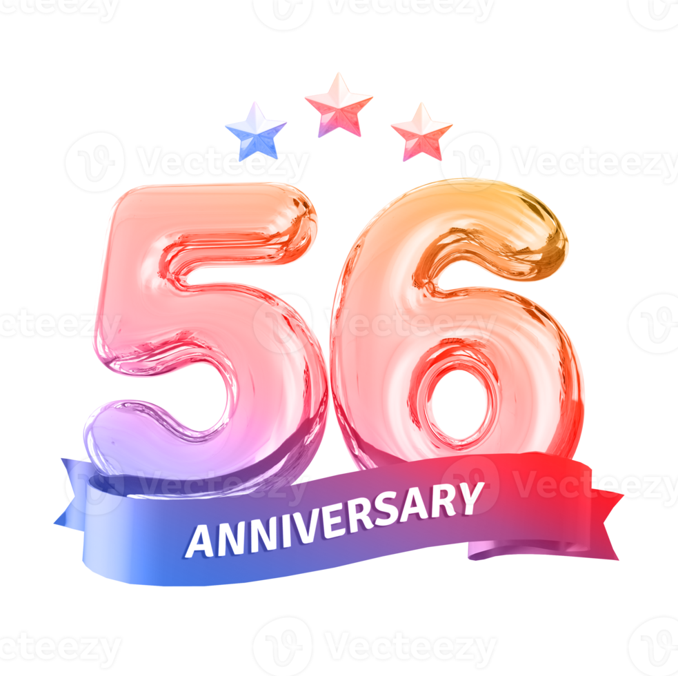 56 years anniversary number png