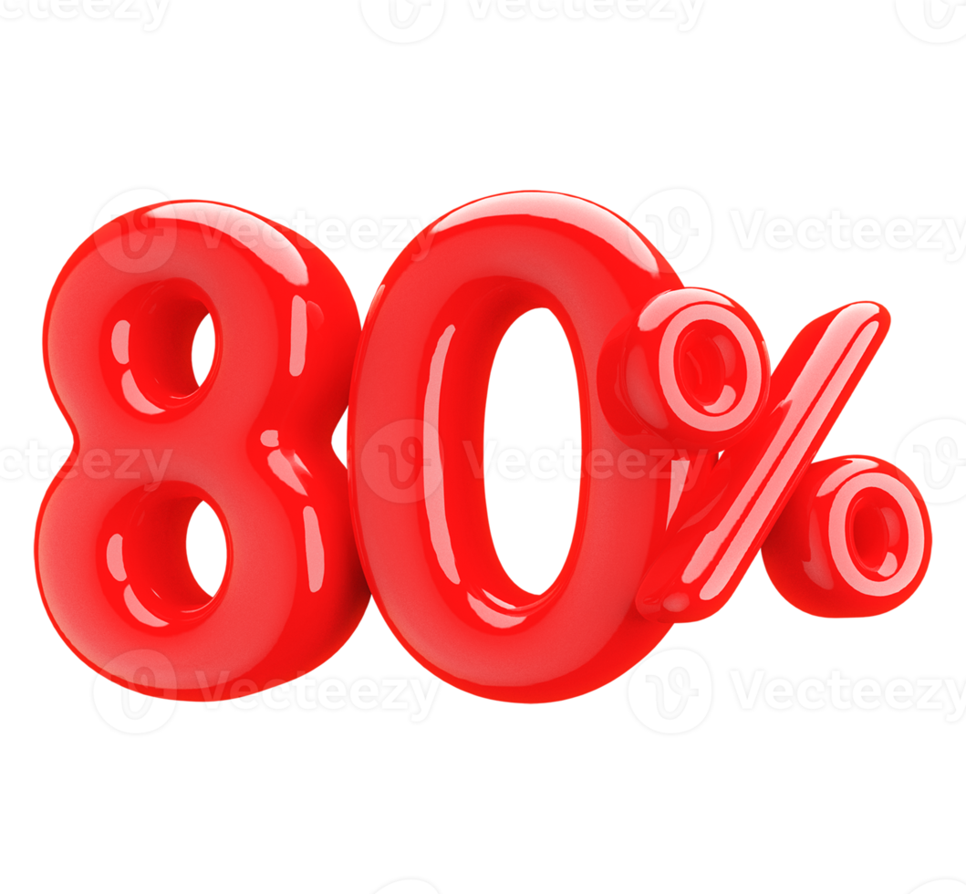 promotion 80 number percent png