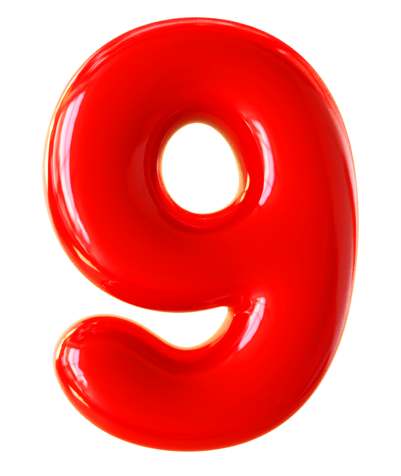3d number 9 red 11287699 PNG