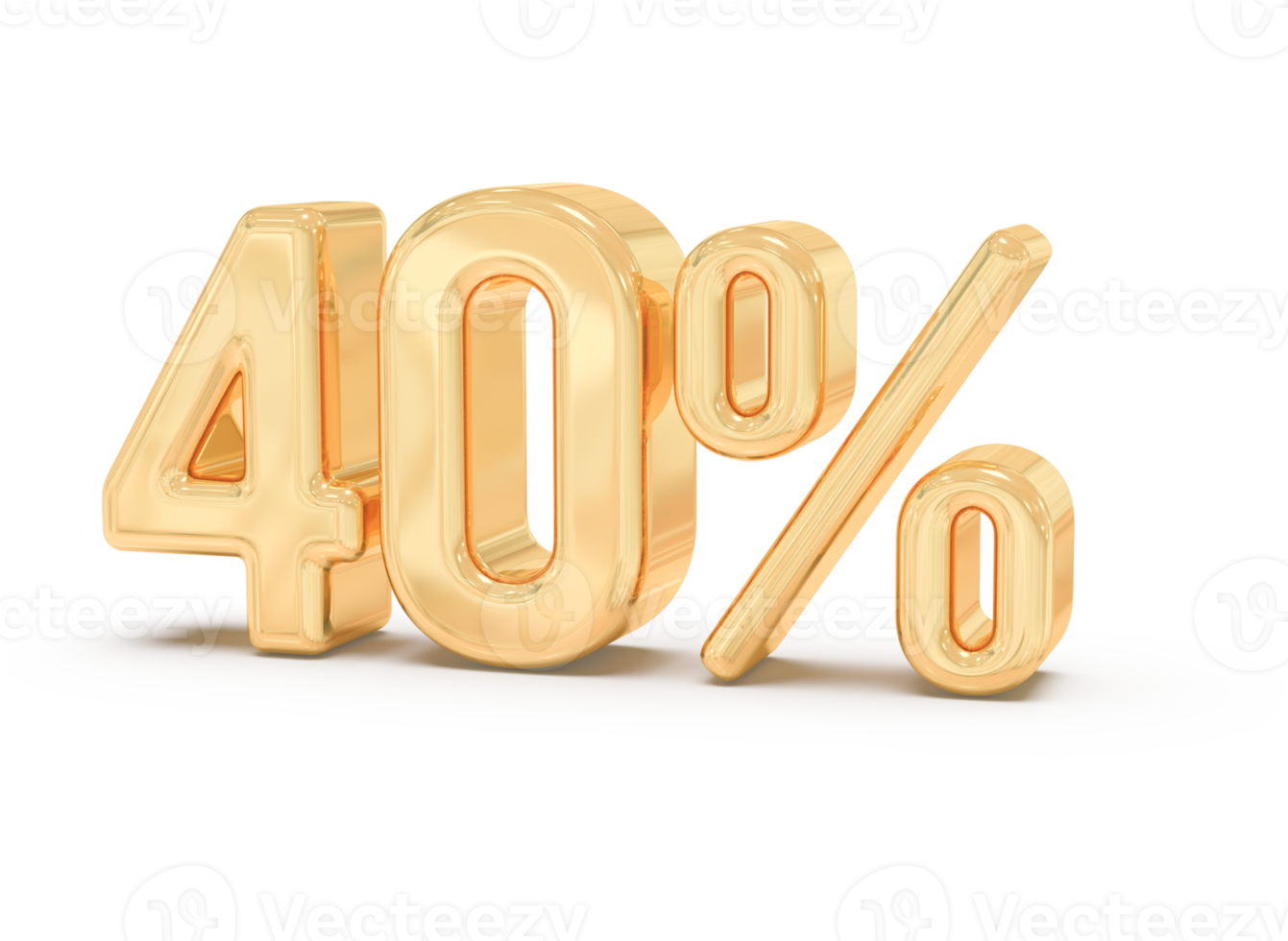 promotion number 40 percent 3d png