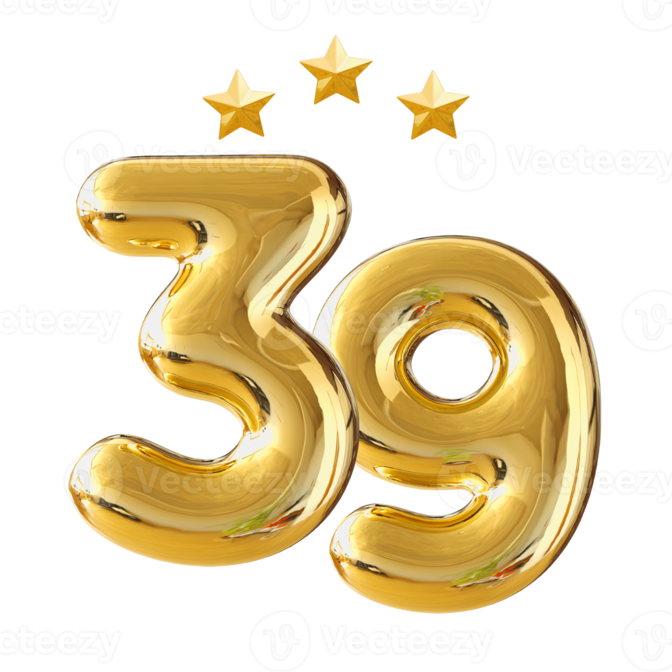 39 years anniversary number png