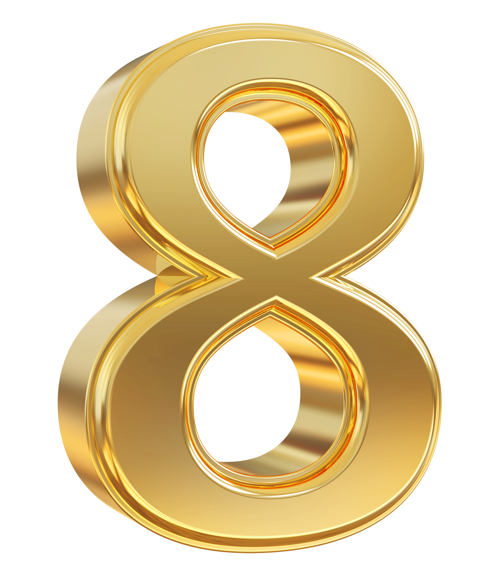 Golden Number 8 11287723 PNG
