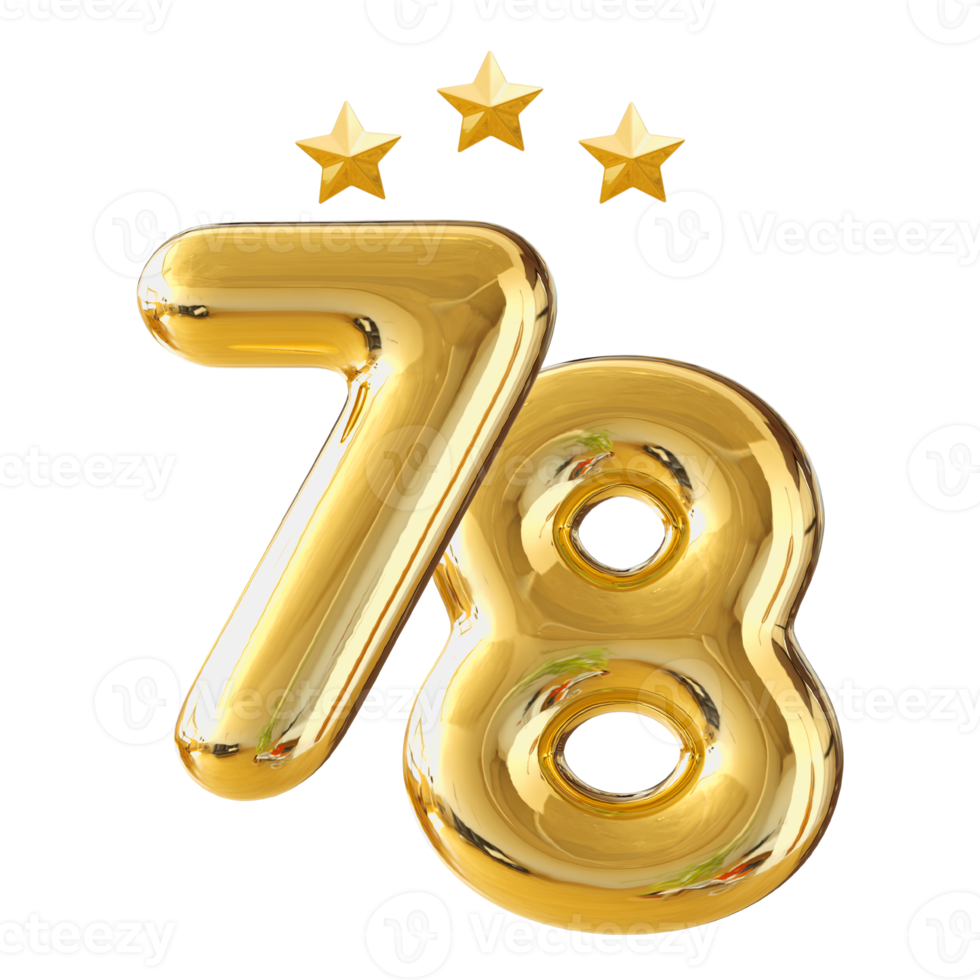 78 anni anniversario numero png