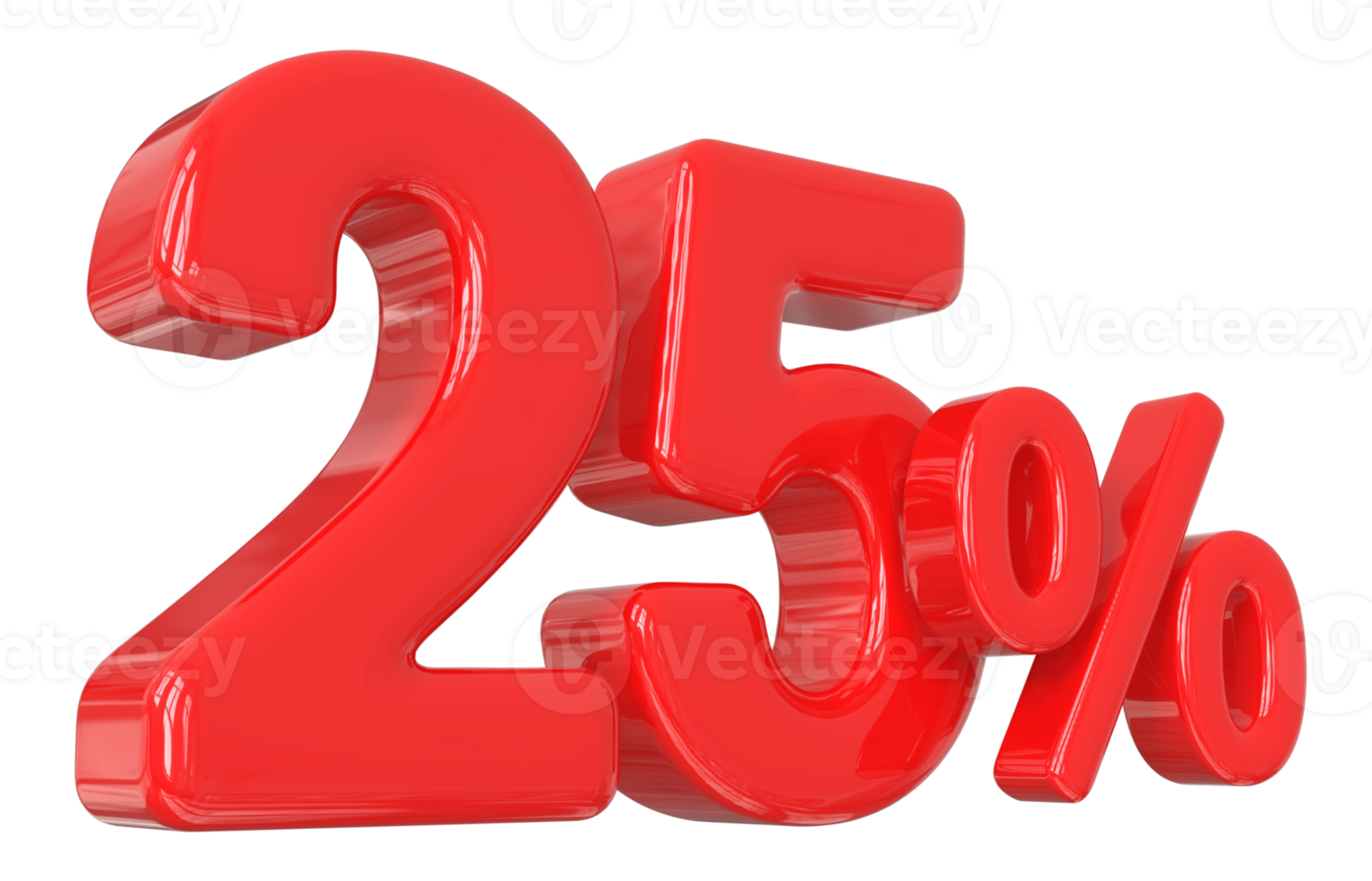promotion number 25 percent 3d png