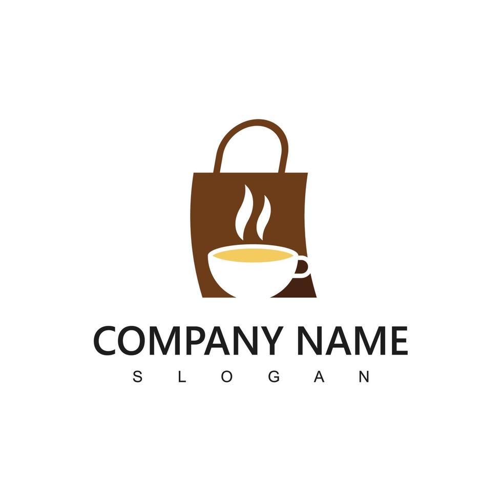 plantilla de diseño de logotipo de cafetería vector