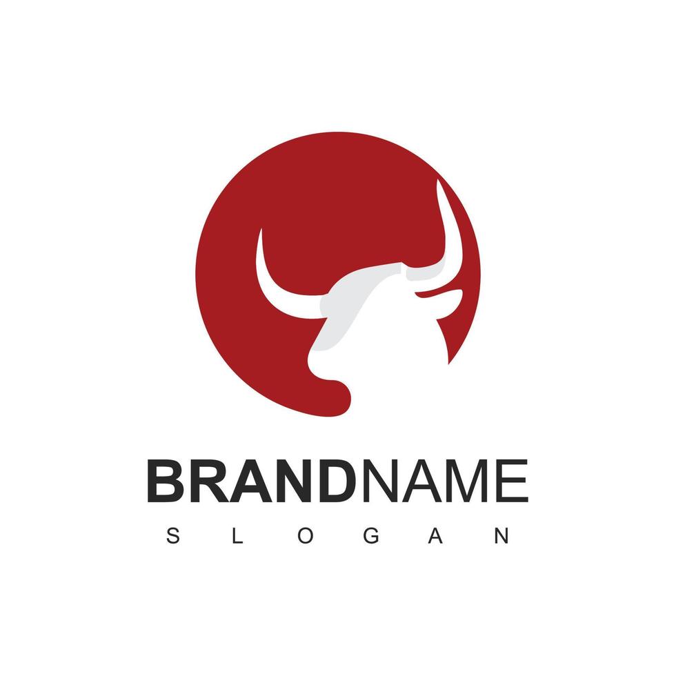 Cow Or Bull Head For Cattle Logo vector