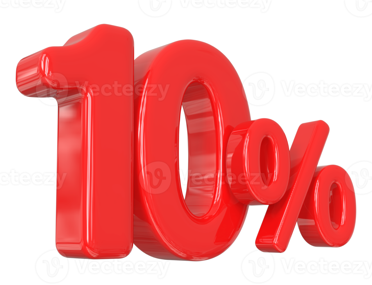 promotion number 10 percent 3d png