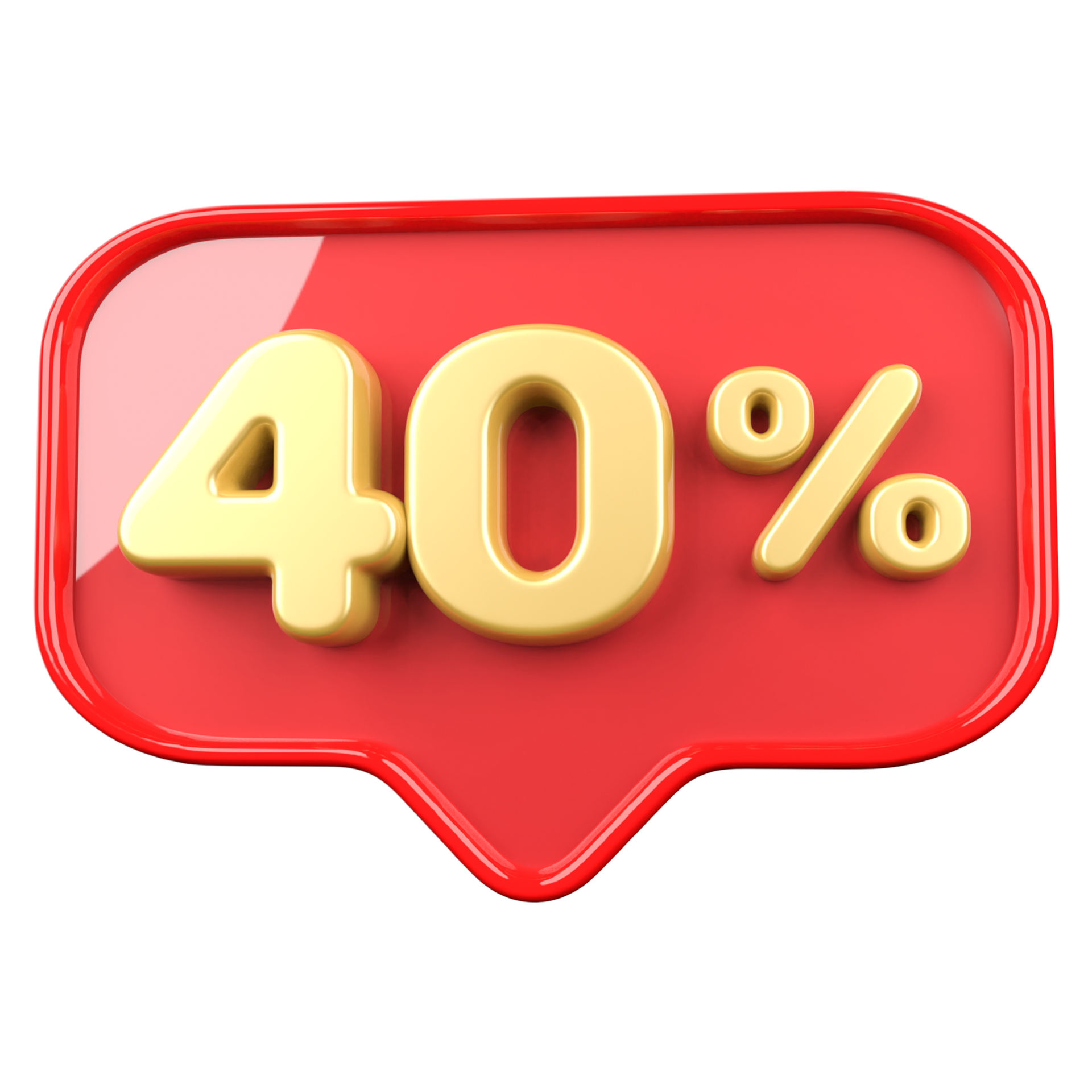Icon Number 40 Percent Promotion 11287806 PNG