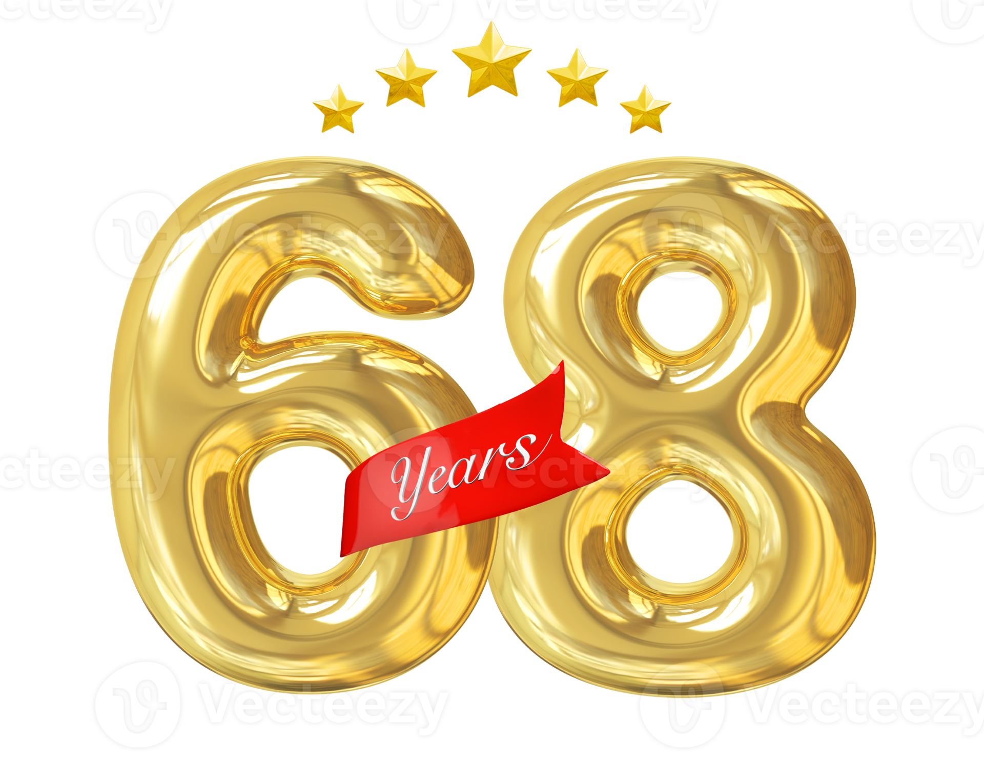 68-years-anniversary-golden-11287815-png