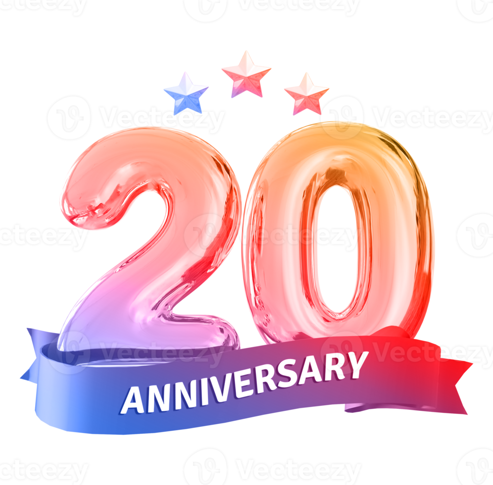 20 years anniversary number png