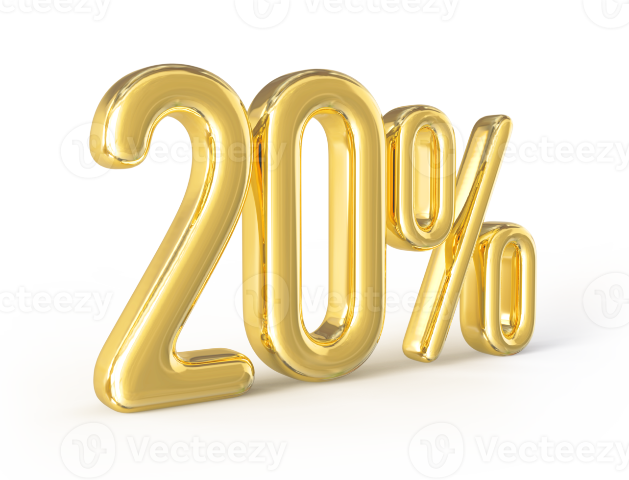 promozione numero 20 per cento 3d png