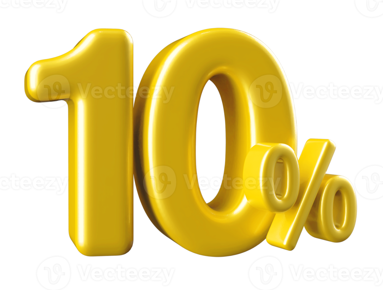 numéro de promotion 10 pour cent 3d png