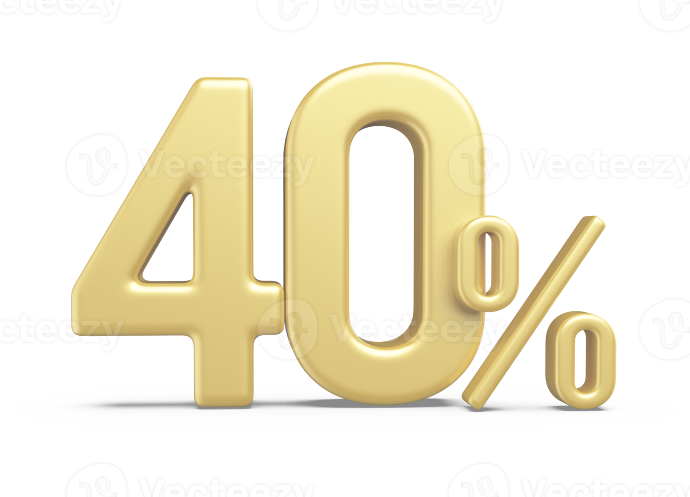 number 40 percent golden luxury png