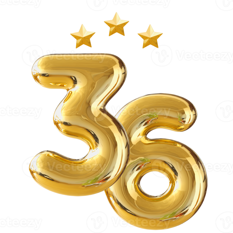 36 years anniversary number png