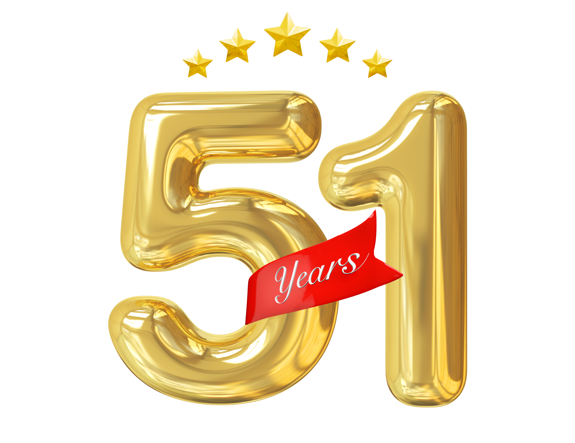  51 Years Anniversary Golden 11287860 PNG