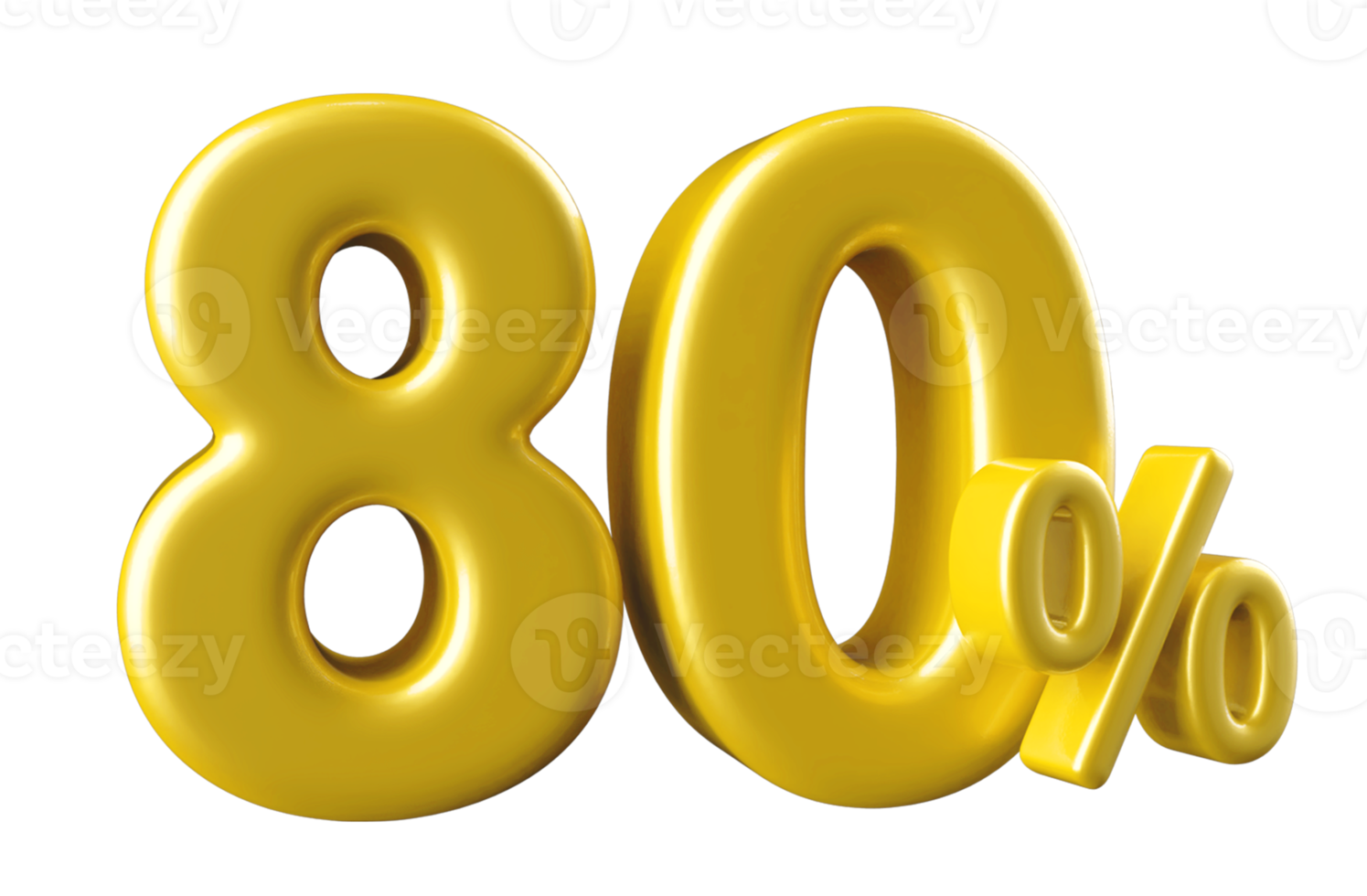 promotion number 80 percent 3d png