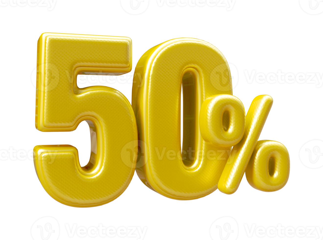 numero 50 per cento d'oro lusso png