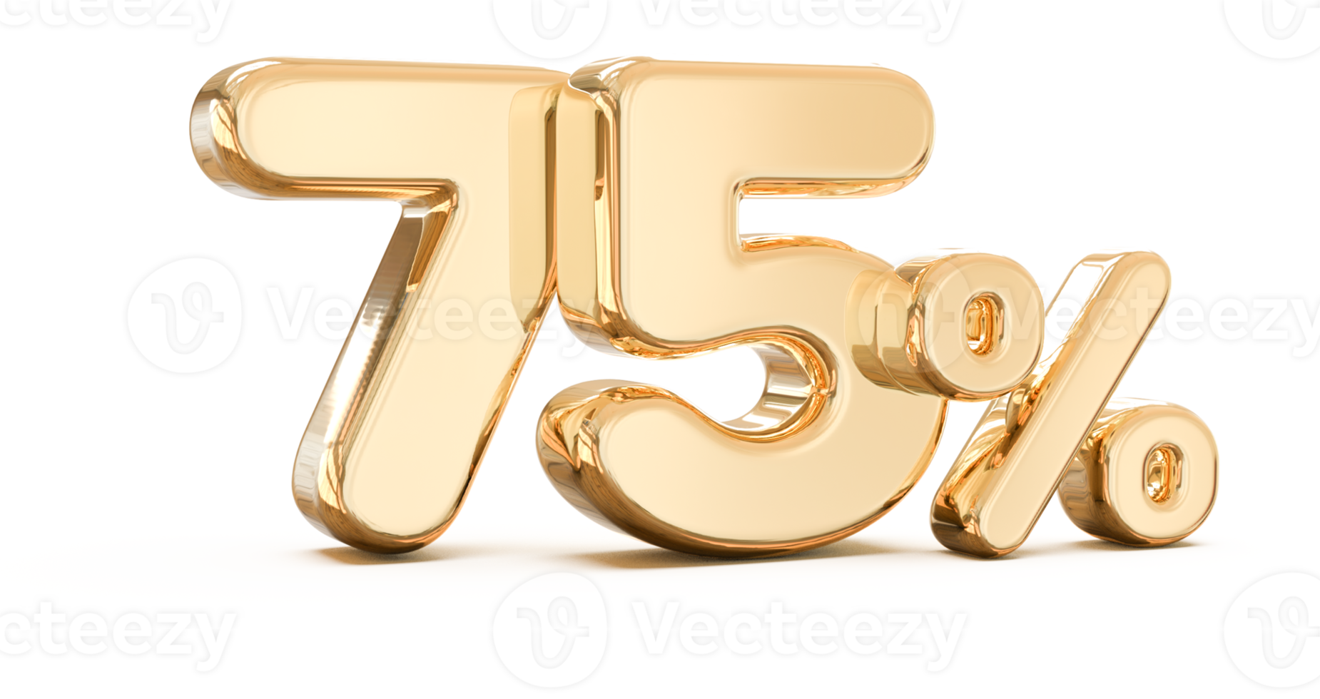 numéro de promotion 75 pour cent 3d png