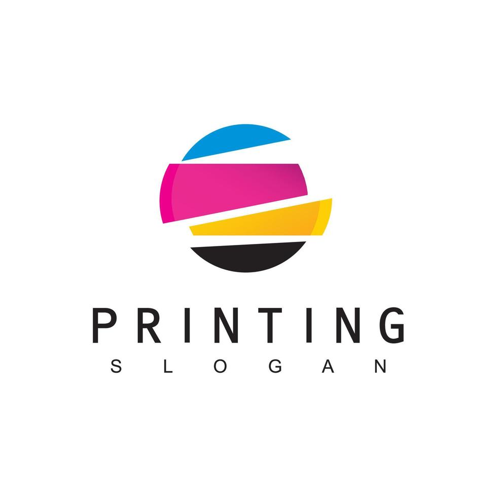 Digital Print Logo Design Template vector