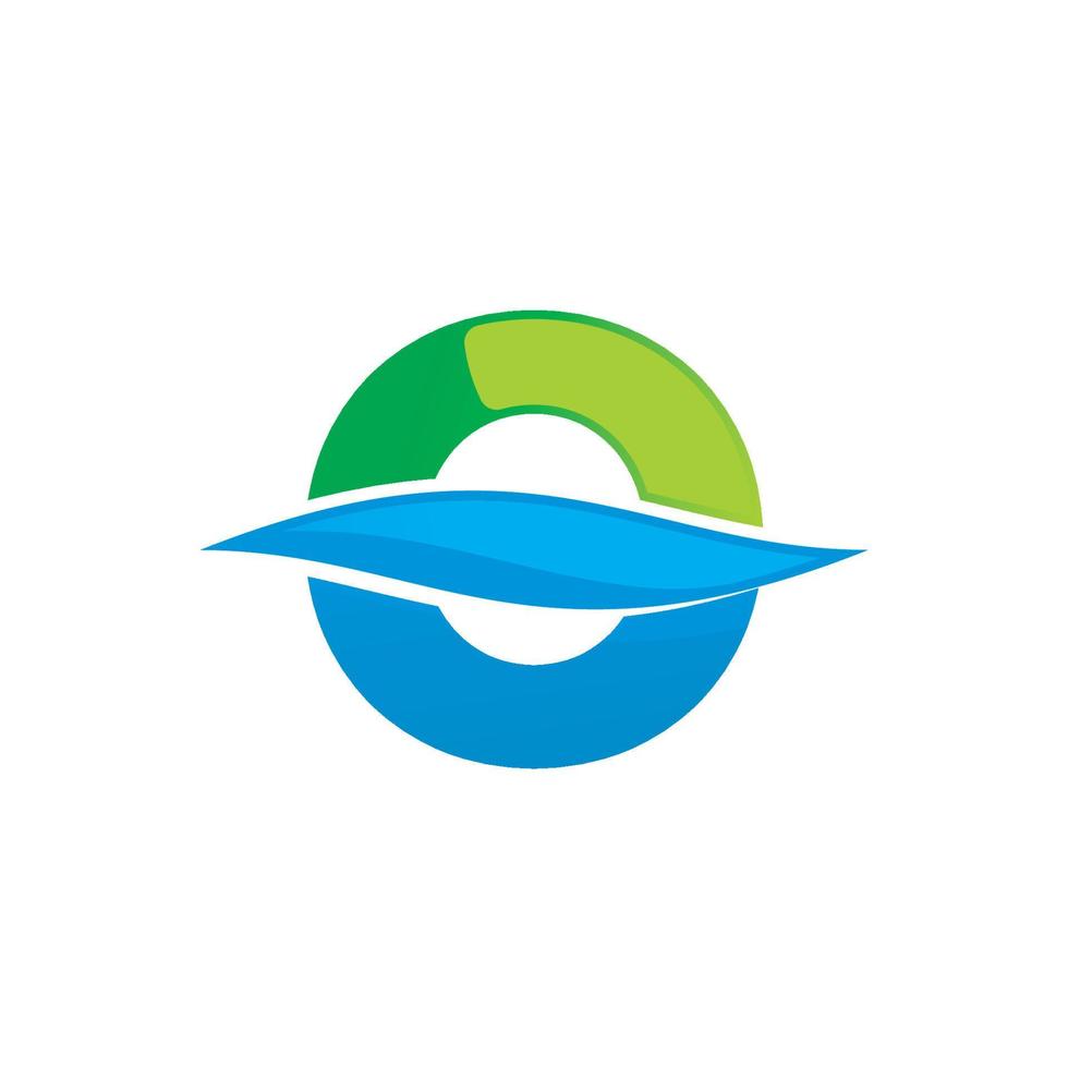 Letter O Clean Water Logo vector