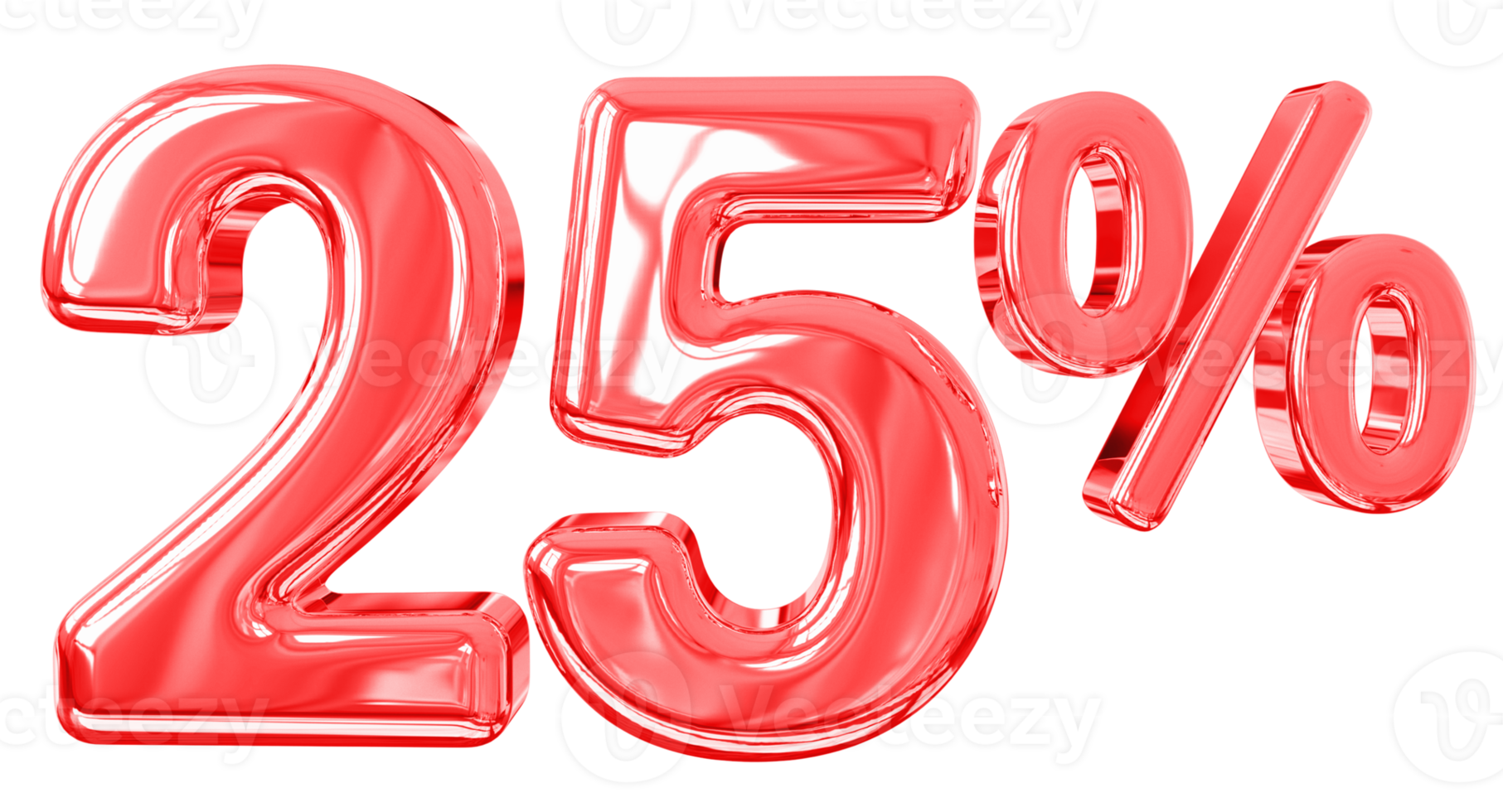 promotion number 25 percent 3d png