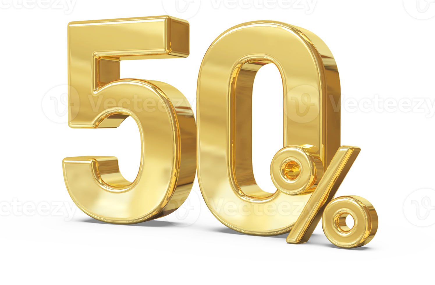 promozione 50 numero per cento 3d png