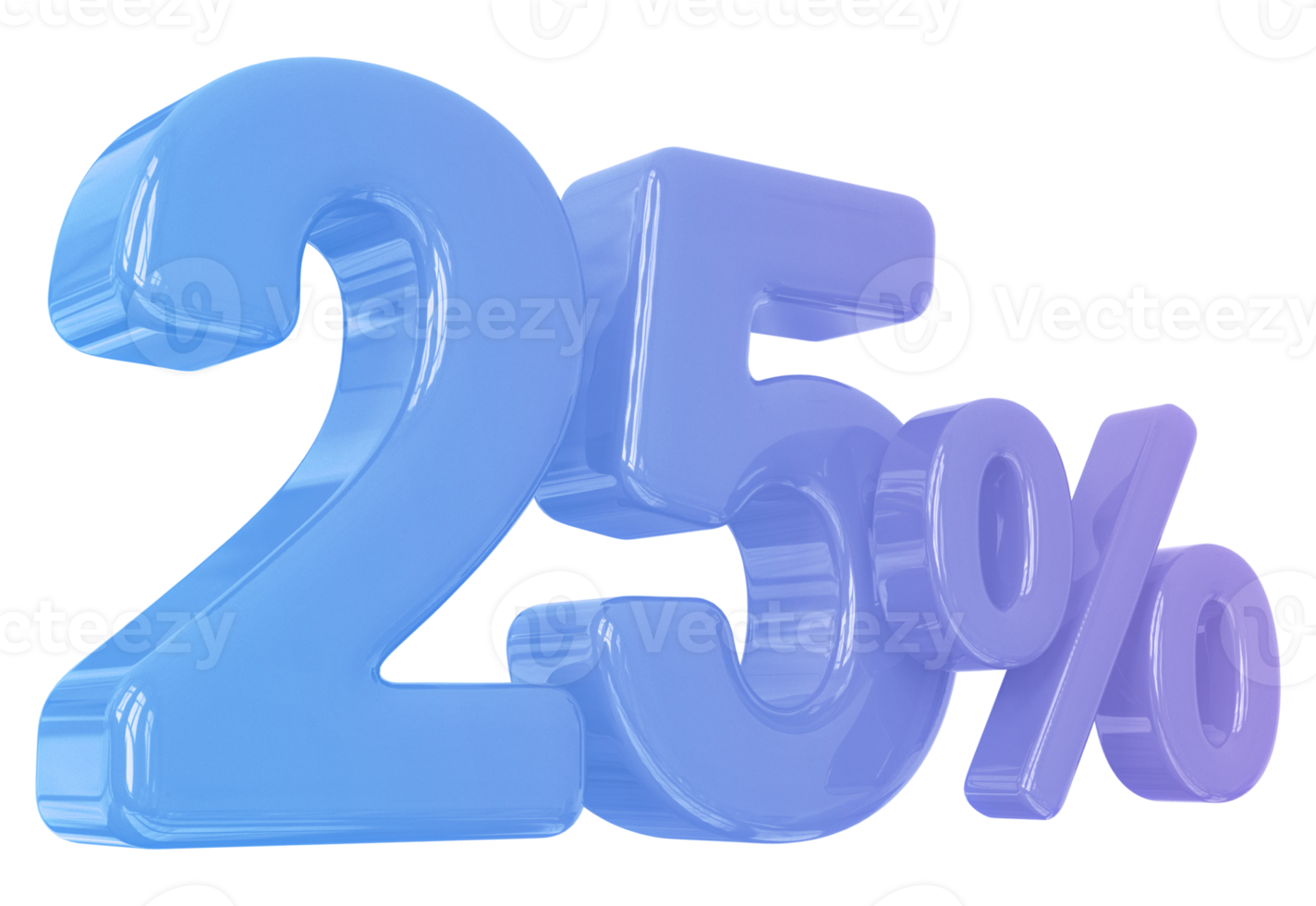 numéro de promotion 25 pour cent 3d png