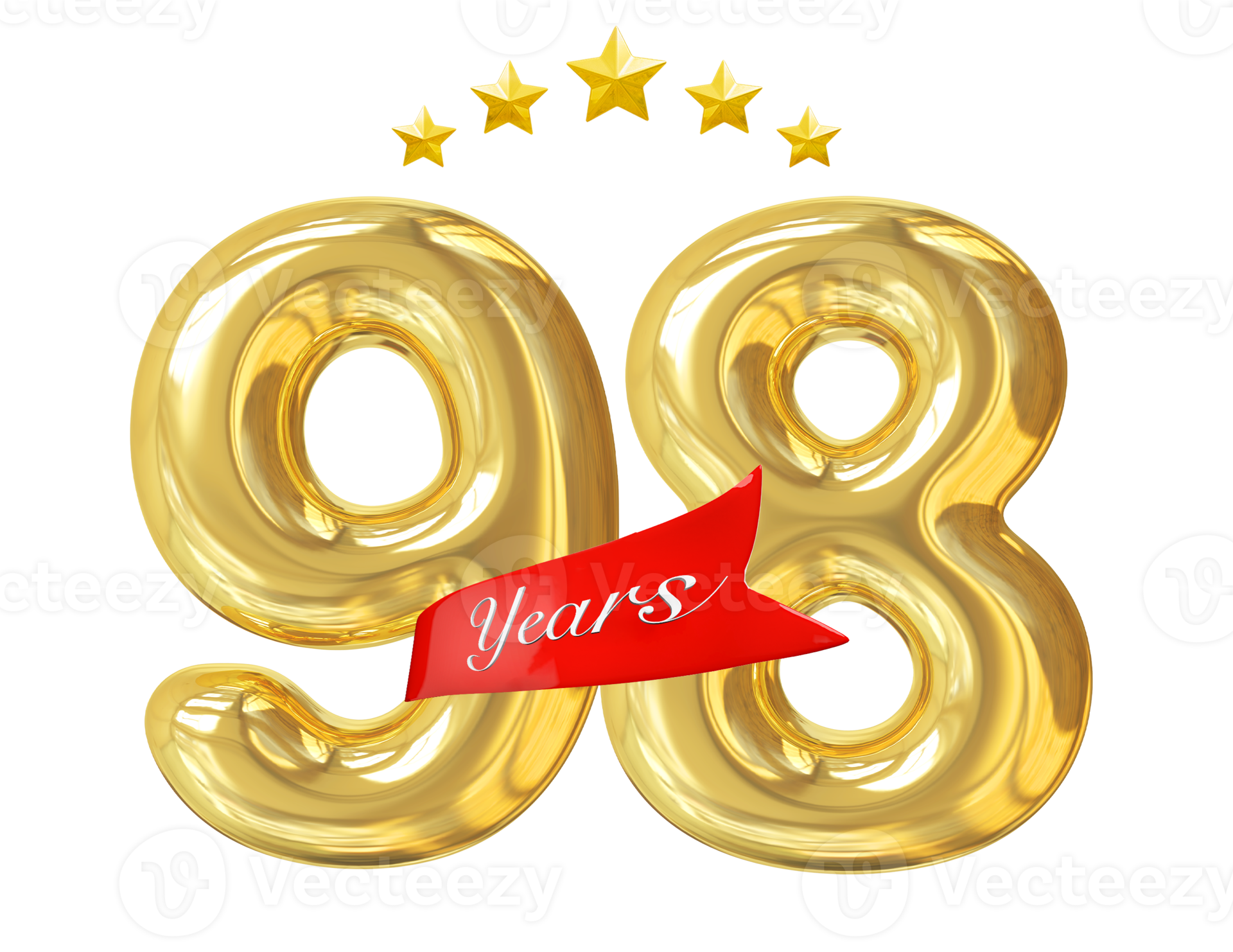 98-years-anniversary-golden-11287943-png