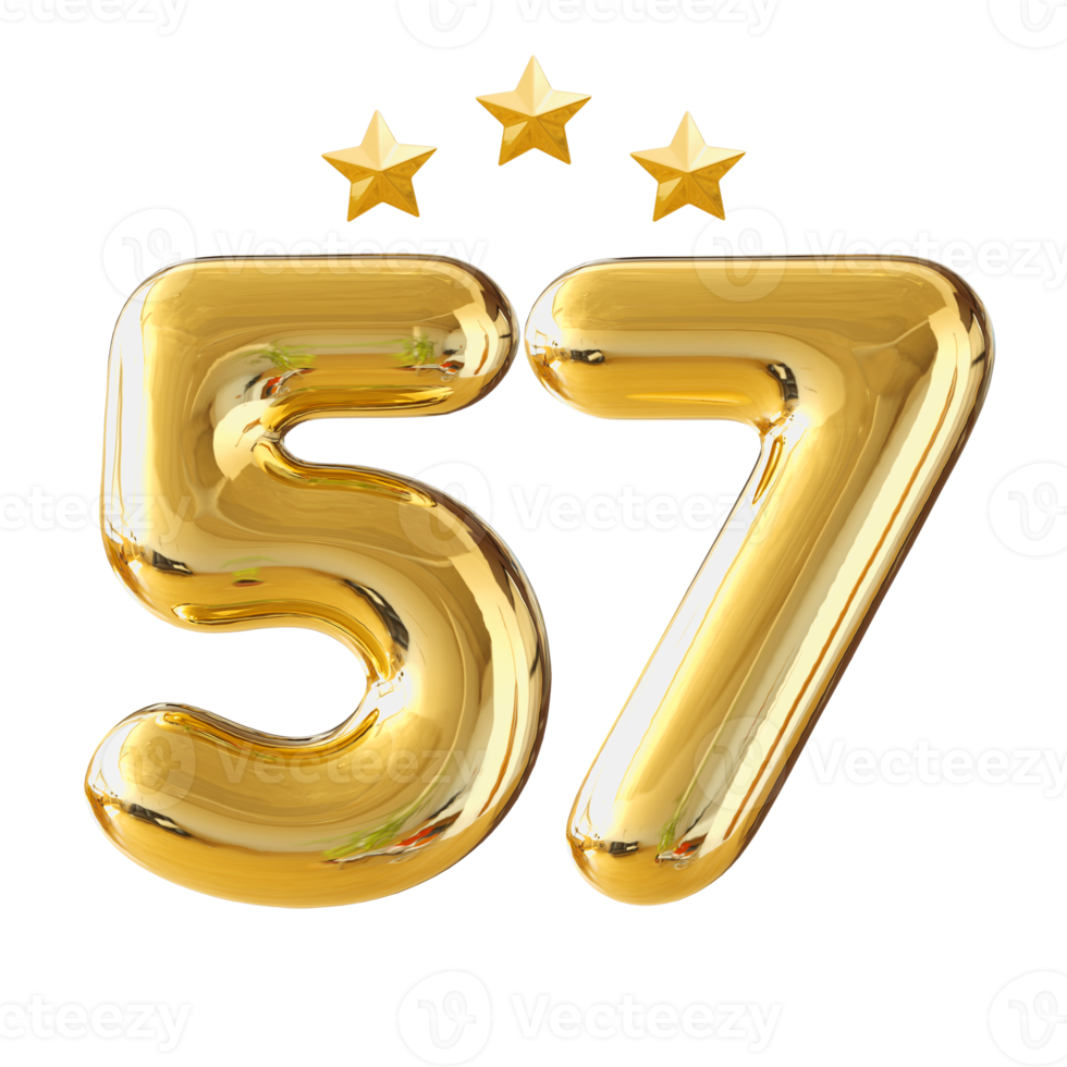 57 anni anniversario numero png