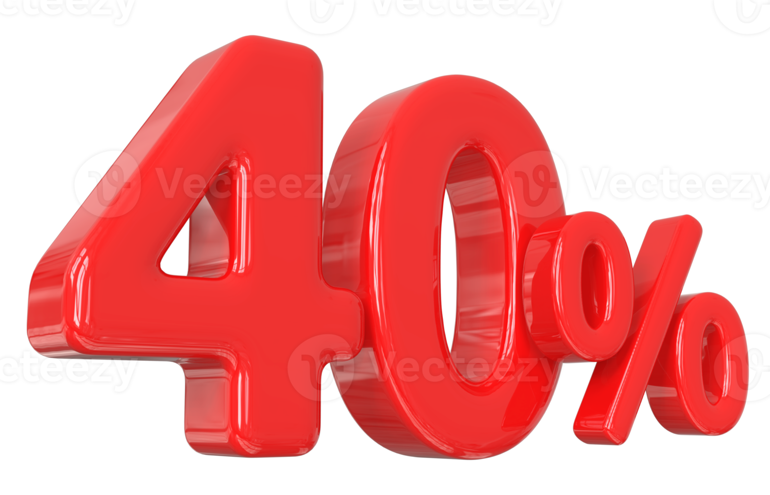 promotion number 40 percent 3d png