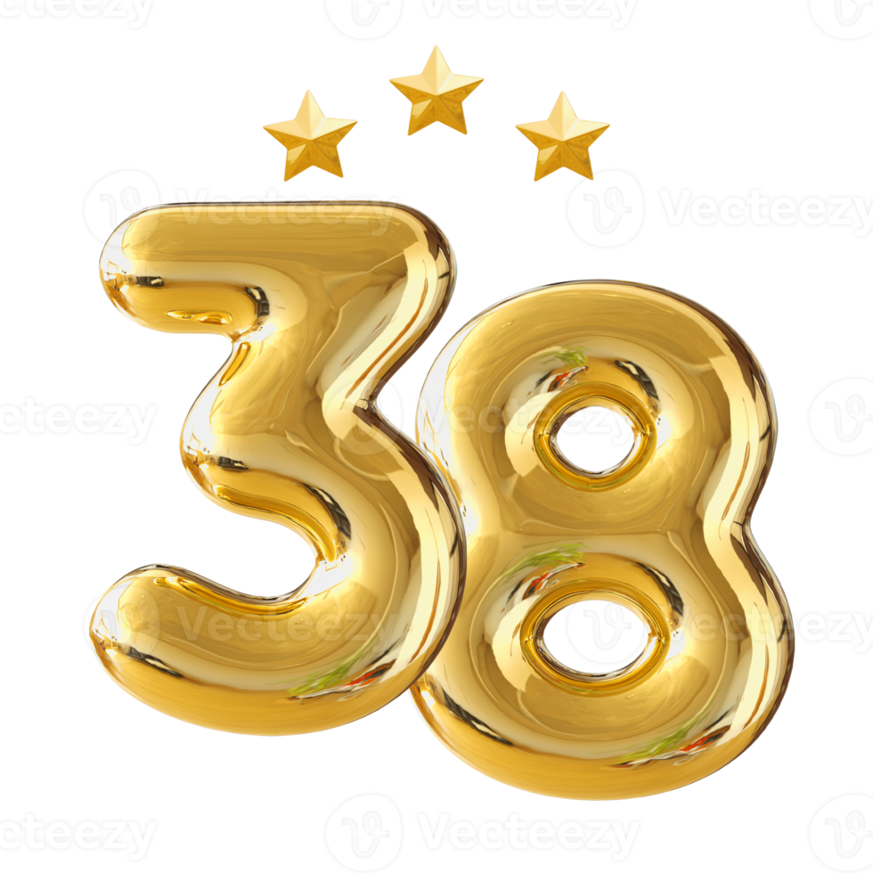 38 years anniversary number png