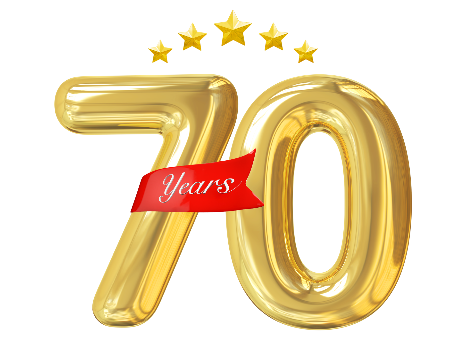 70 Years Anniversary Golden 11287962 PNG