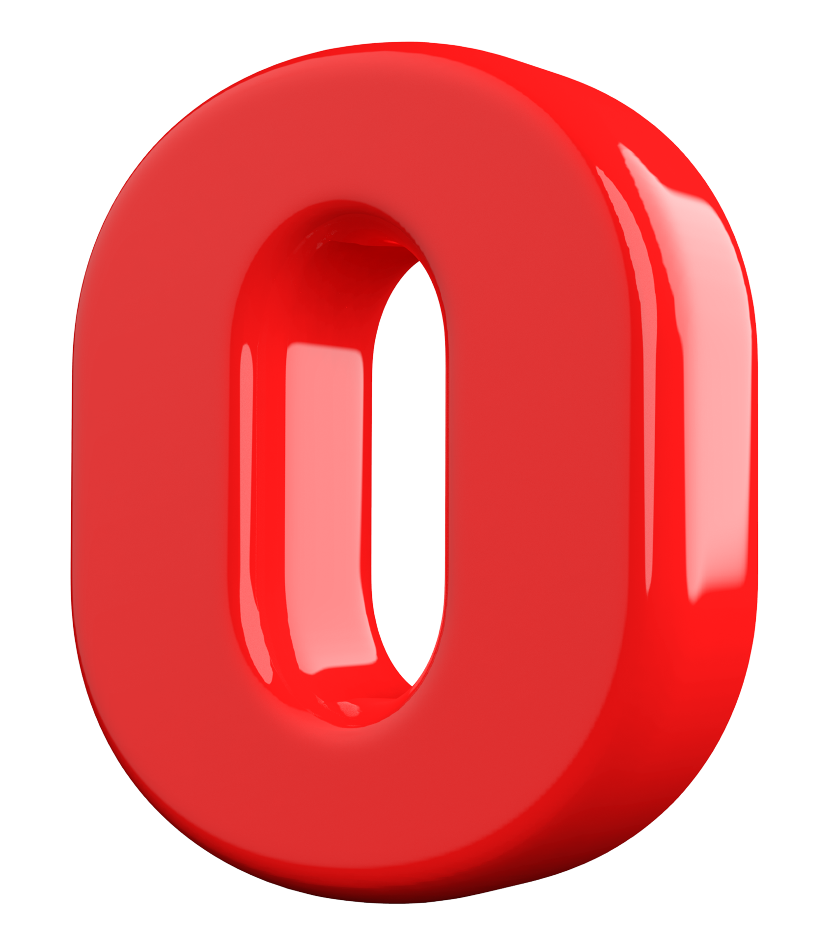 3d Number 0 Red 11287992 PNG