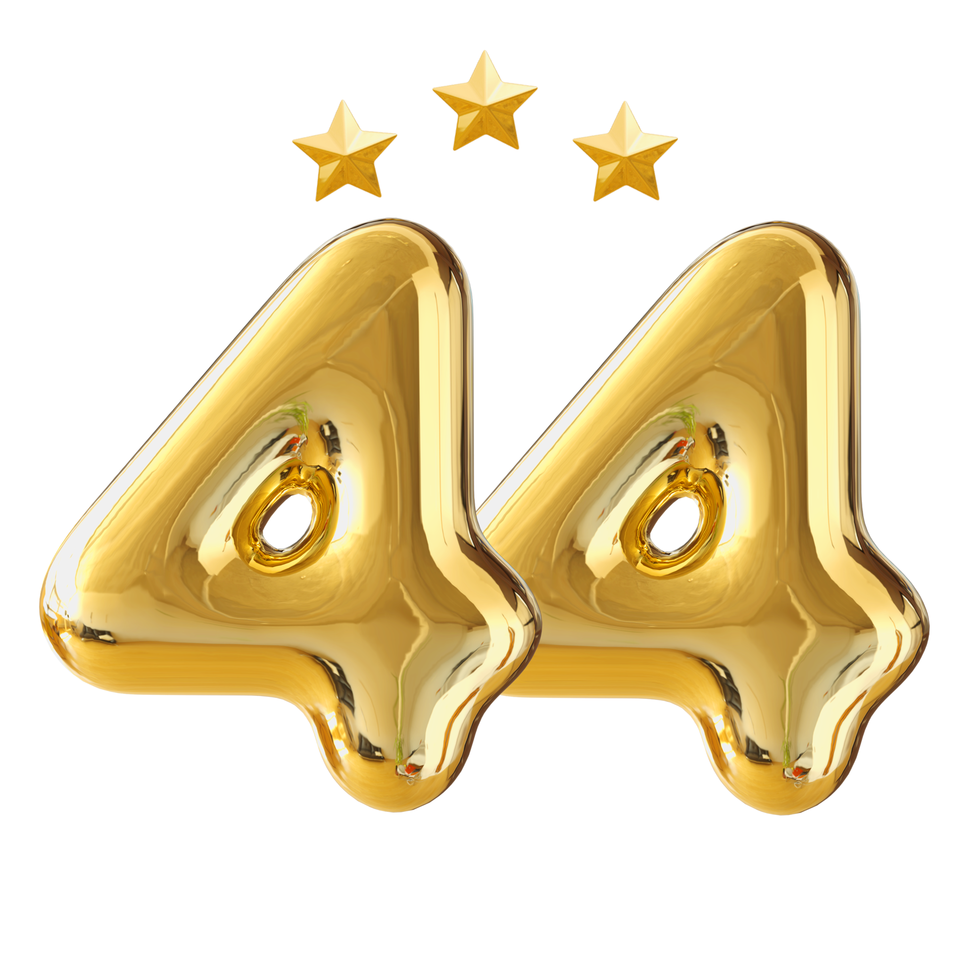 44 Years Anniversary Number 11288001 PNG