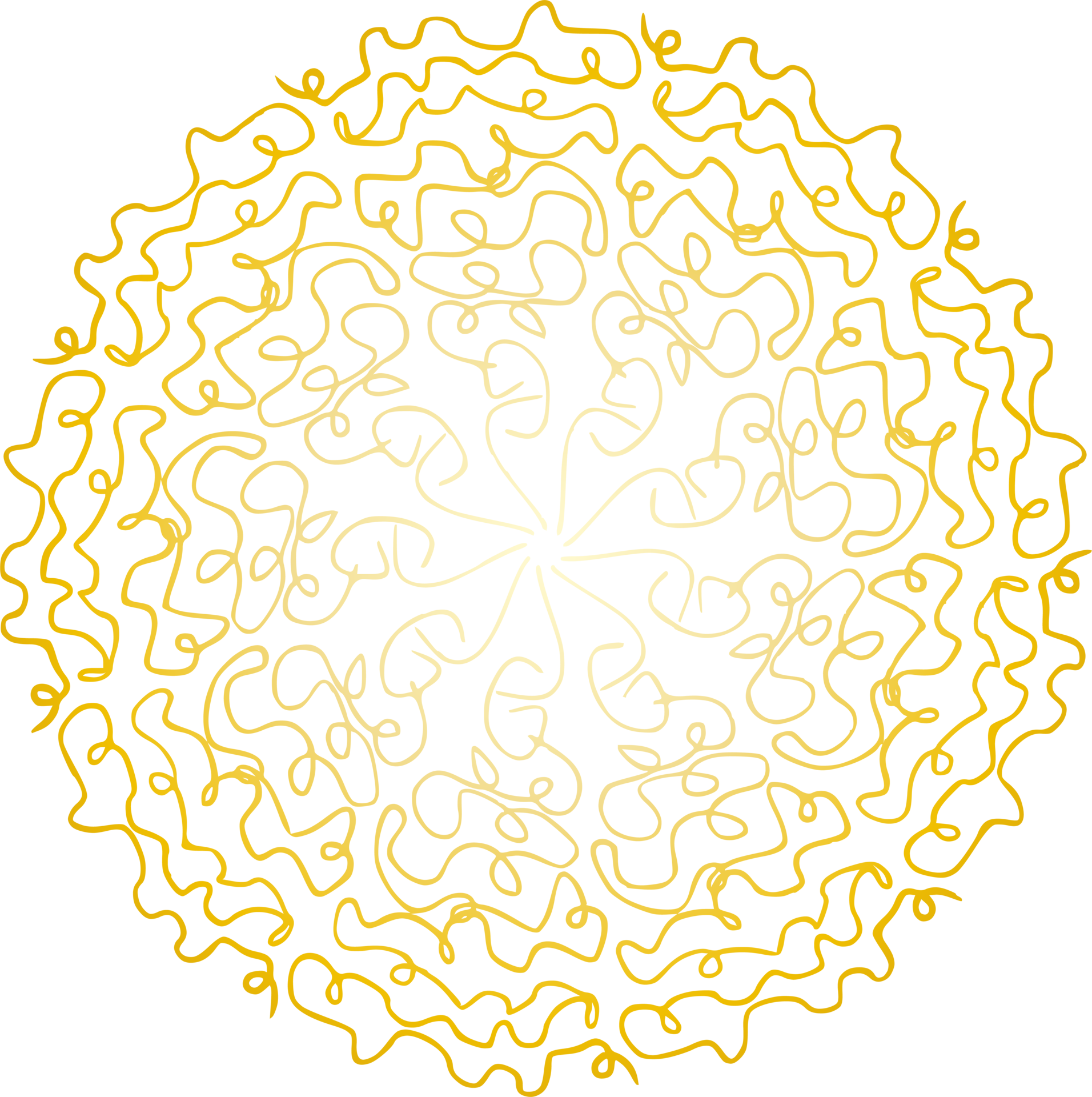 golden-round-pattern-decoration-11288024-png