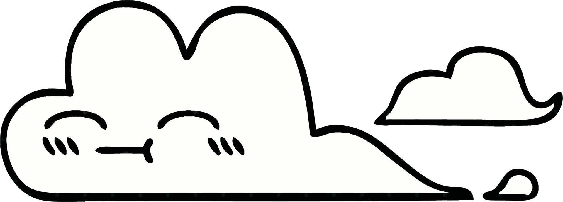 comic book style cartoon white cloud vector