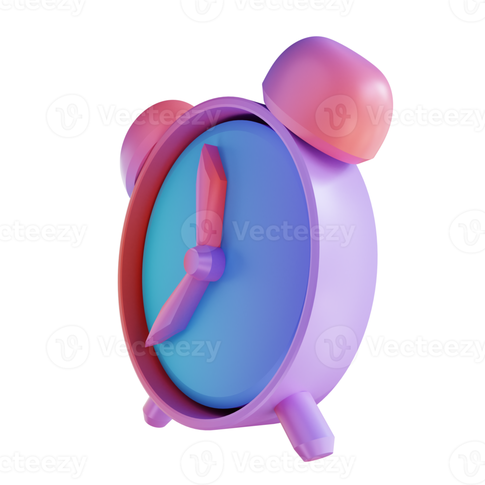 3D illustration colorful clock png