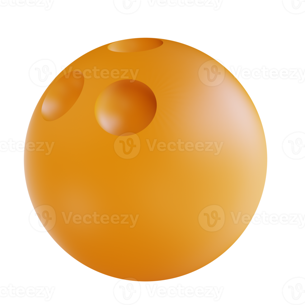 illustration 3d sport de boule de bowling jaune png