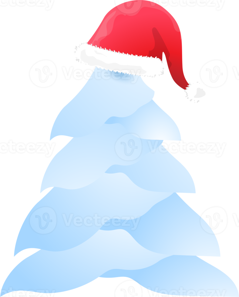 Christmas Snow Tree With Hat png