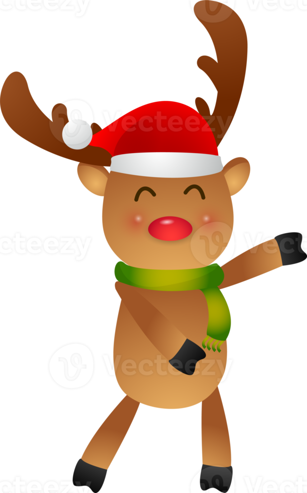 weihnachtssüßer rentier-cartoon png