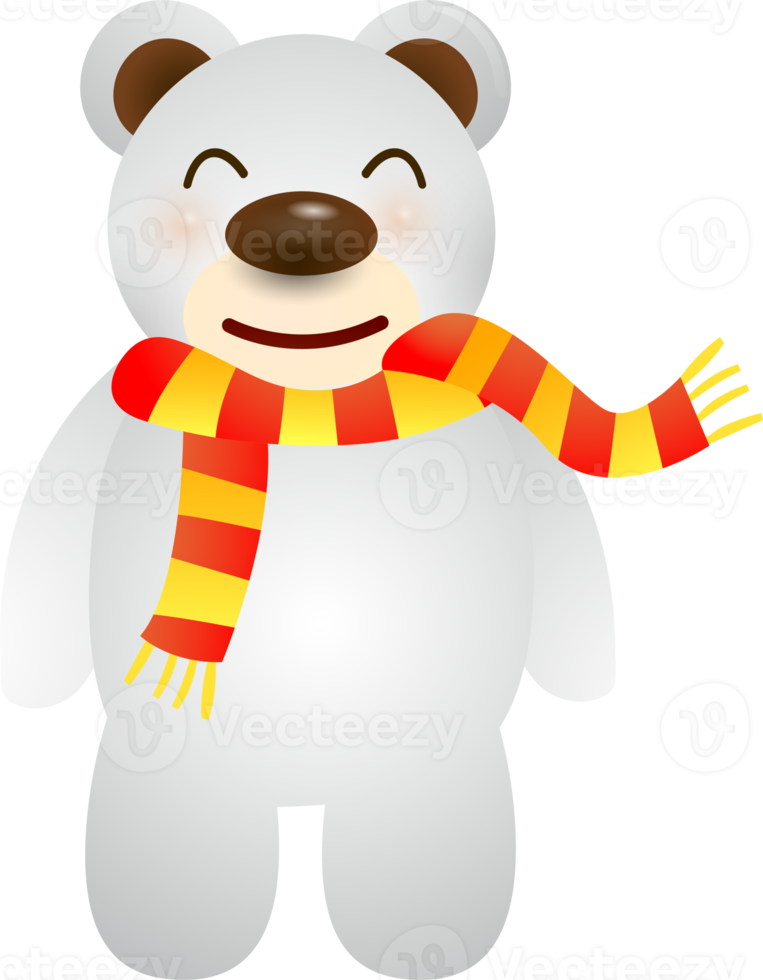 Polar Bear Cartoon Illustration png