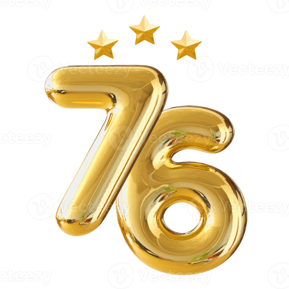 76 anni anniversario numero png